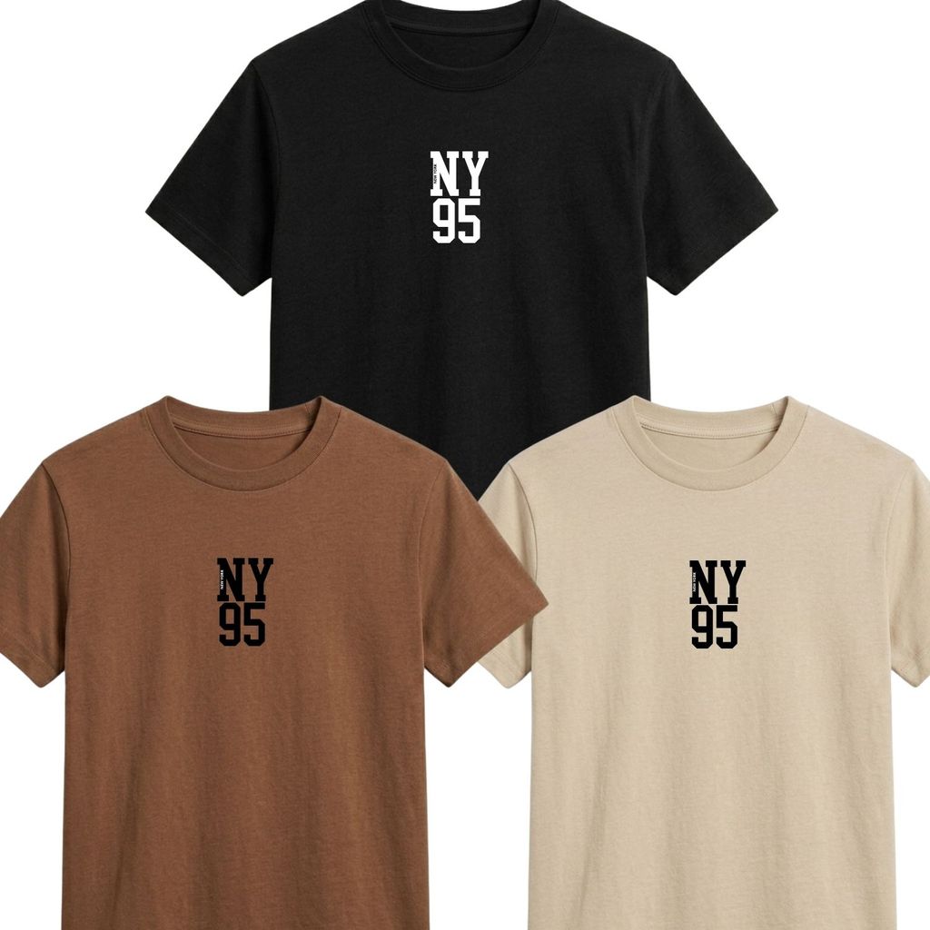 Kit 3 Camisetas Estilosas Menino New York Street Algodão Moderno Infantil Confortável Presente Minimalista