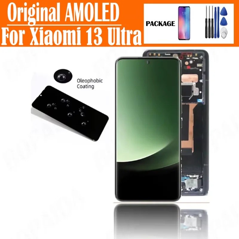Origina 6.73 " Display AMOLED Para Xiaomi 13 Ultra LCD Tela De Toque 2304FPN6DC 