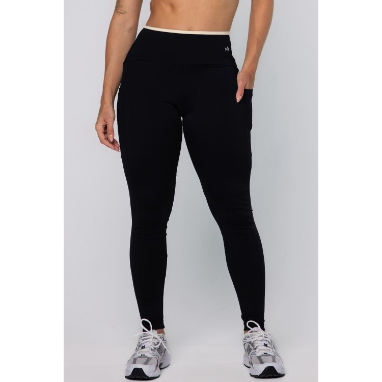 Calça Legging com Bolso Básica Bicolor Boost Zero Transparencia — imagem 2 de 2