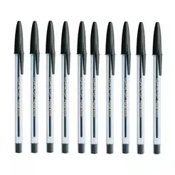 Kit Pacote com 10 Canetas Compactor TOP 2000 - 1.0mm Preta