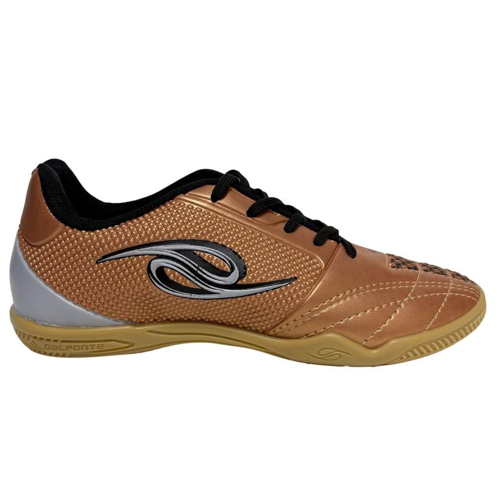 Imagem Chuteira Dalponte Futsal Iron Jr Bronze/Preto Oficial + NF