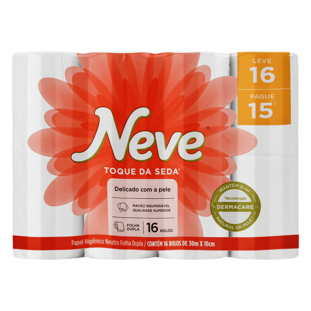 Neve Toque da Seda Papel Higiênico Folha Dupla