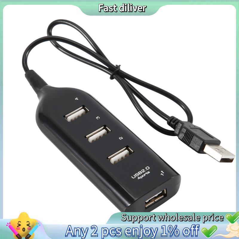 Hub USB 2.0 Multi-Divisor De Alta Velocidade Adaptador De 4 Portas Para Receptor De Laptop Acessórios De Computador Pret