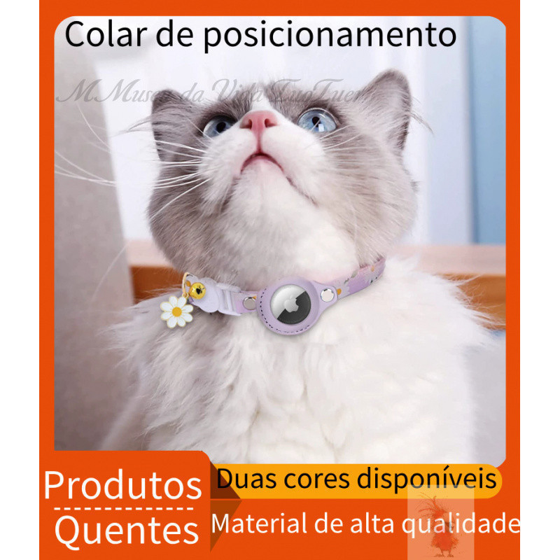 Novo estilo de coleira Anti-perda para animais de estimação AirTag Tracker Coleira de posicionamento para animais de est