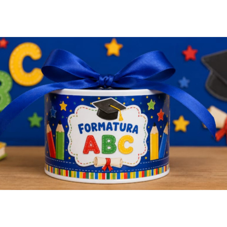 Kit Tubolata Personalizada 5x6 *Lembrancinhas FORMATURA ABC -Chá de Bebe - Aniversário - Maternidade - Comemoraçõ