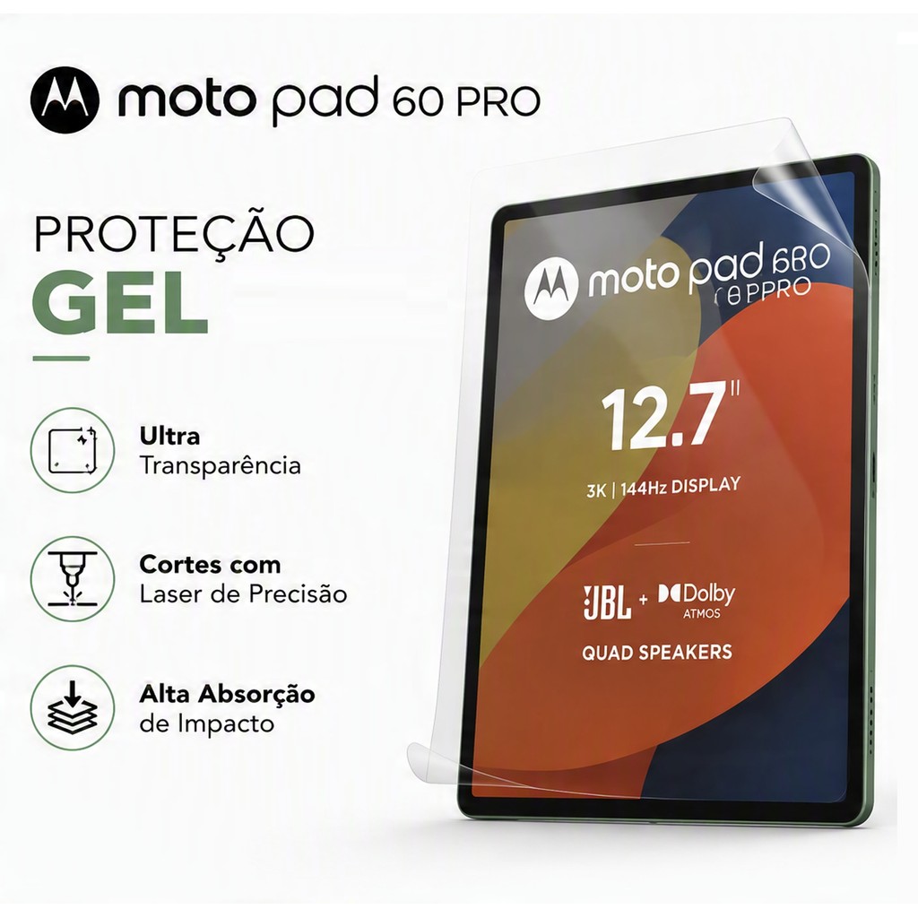Película De Hydrogel Fleivel Para tablet Motorola Moto Pad 60 Pro (12.7") (Fosca