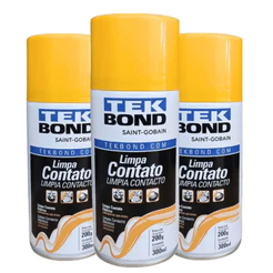 WEB KIT 3 LIMPA CONTATO TEKSPRAY 300ML/200G REMOVEDOR DE RESIDUOS TEKBOND