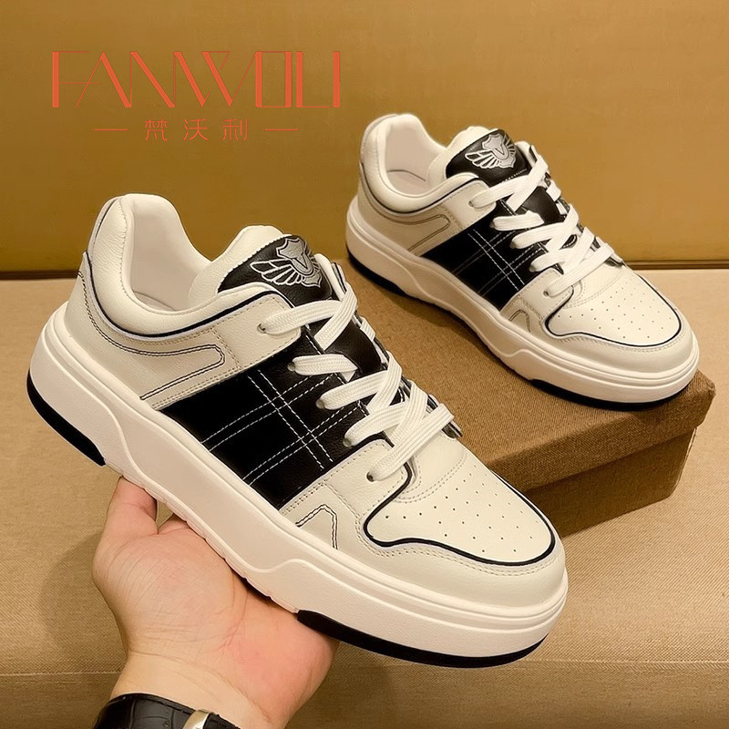 Vavory sapatos brancos sapatos masculinos 2024 novo estilo Forrest Gump sapatos de sola grossa sapatos macios tênis casu