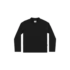 Blusa Infantil Menina Gola Alta Básica Elian Preto