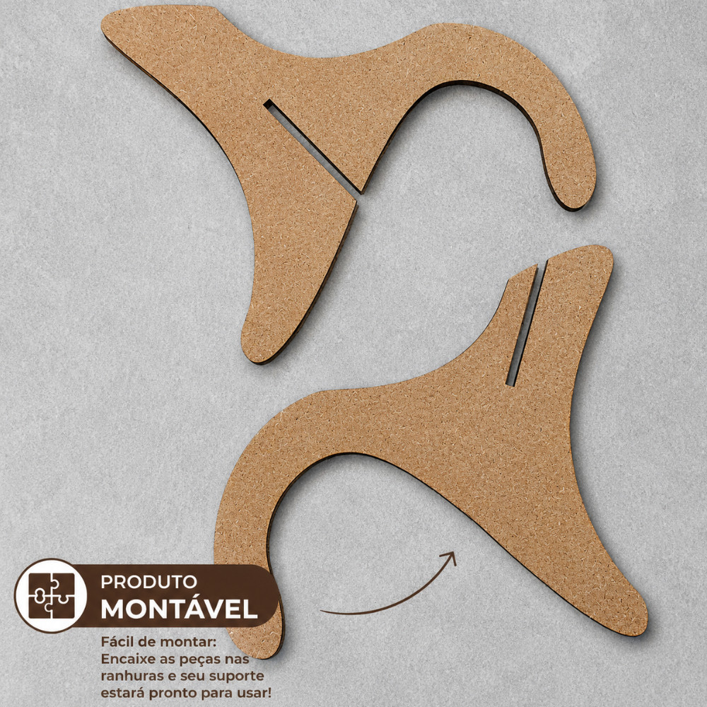 Suporte De Chão Para Cavaquinho Violão Decorativo Mdf — imagem 2 de 2
