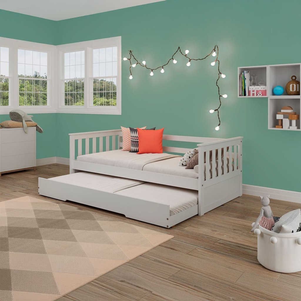 Bicama Infantil Mission em Madeira Maciça/MDF Branco Branco