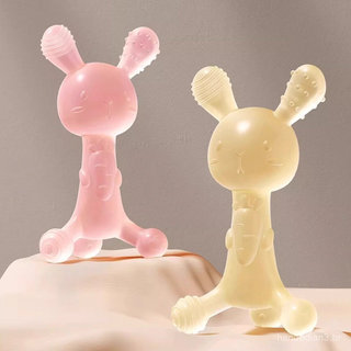 Ot Vendendo Gel de Silicone para Dentição de Bebê em Forma de Cenoura e Coelho, Pode Ser Fervido em Água, Bastão de Dent