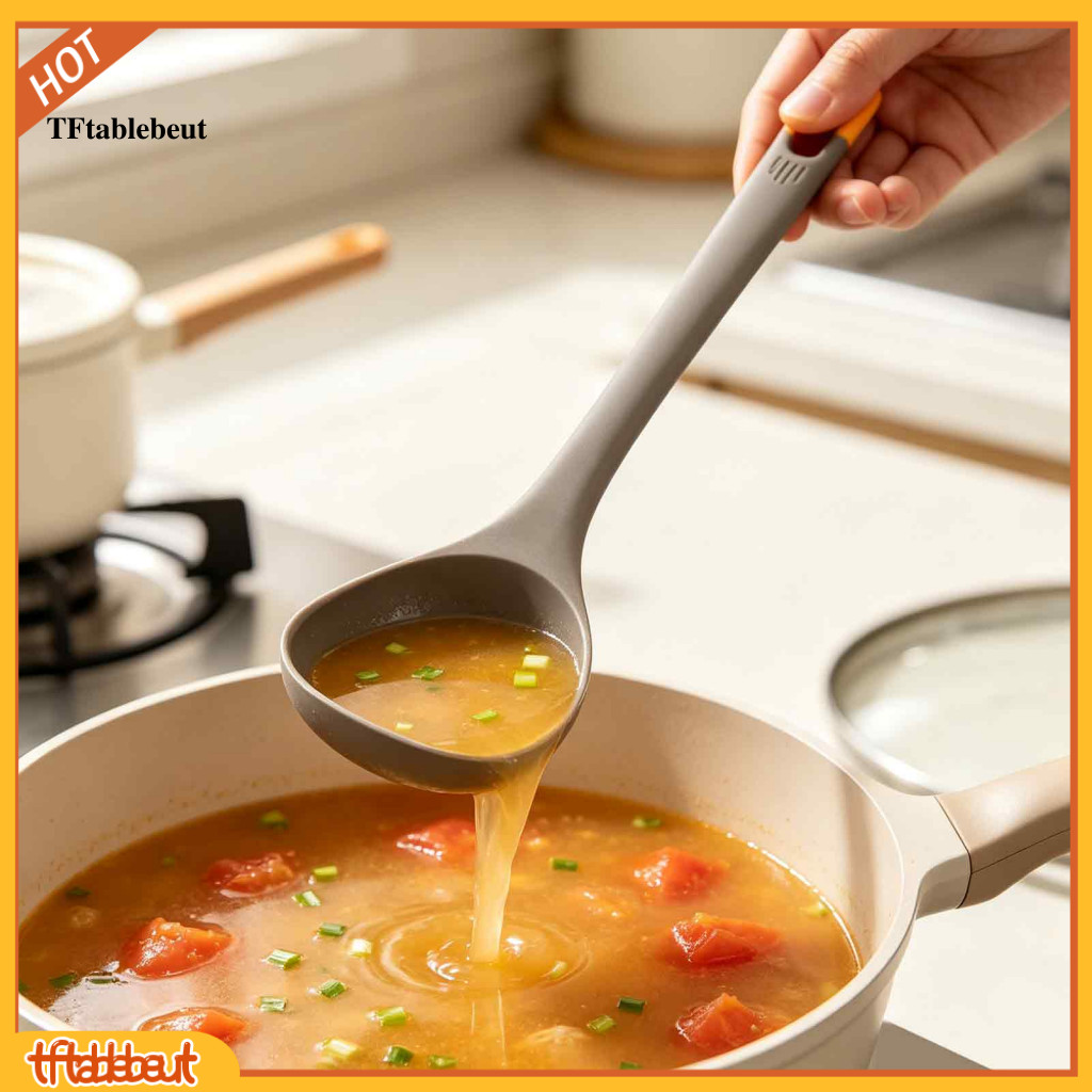 TF * Espátulas De Silicone Antiaderentes Para Uso Conjunto De Utensílios De Cozinha Antiaderente Espátula De Cabo Longo 