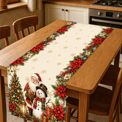 Trilho Caminho De Mesa Decoração Tema Natal Medidas