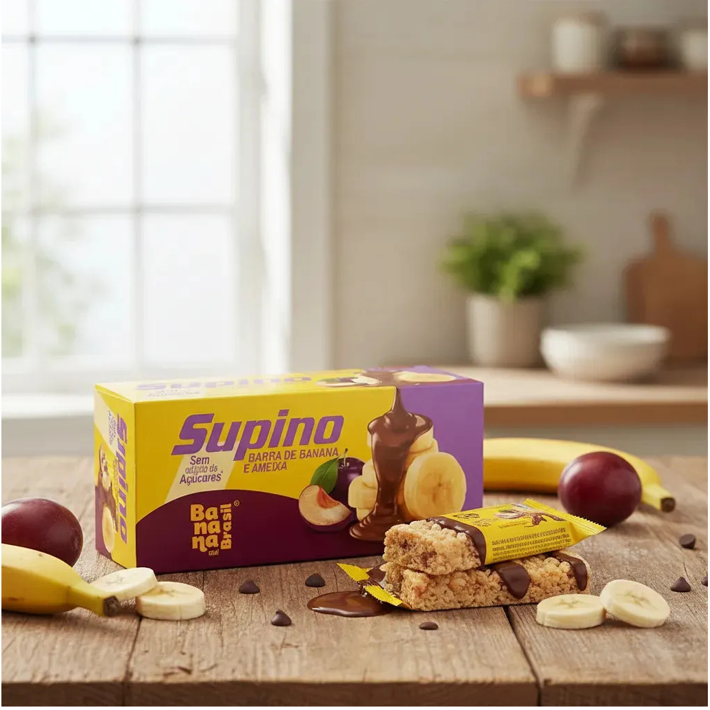 Barra Supino Frutas Zero Banana E Açaí 20x24g Banana Brasil — imagem 2 de 2