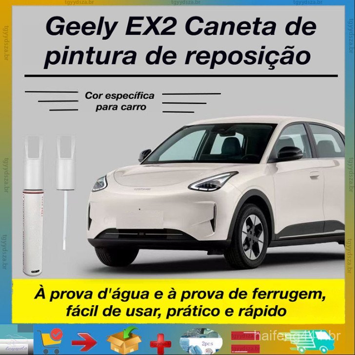 Caneta de reparo Geely EX2, usada para reparar arranhões, tinta original em várias cores.