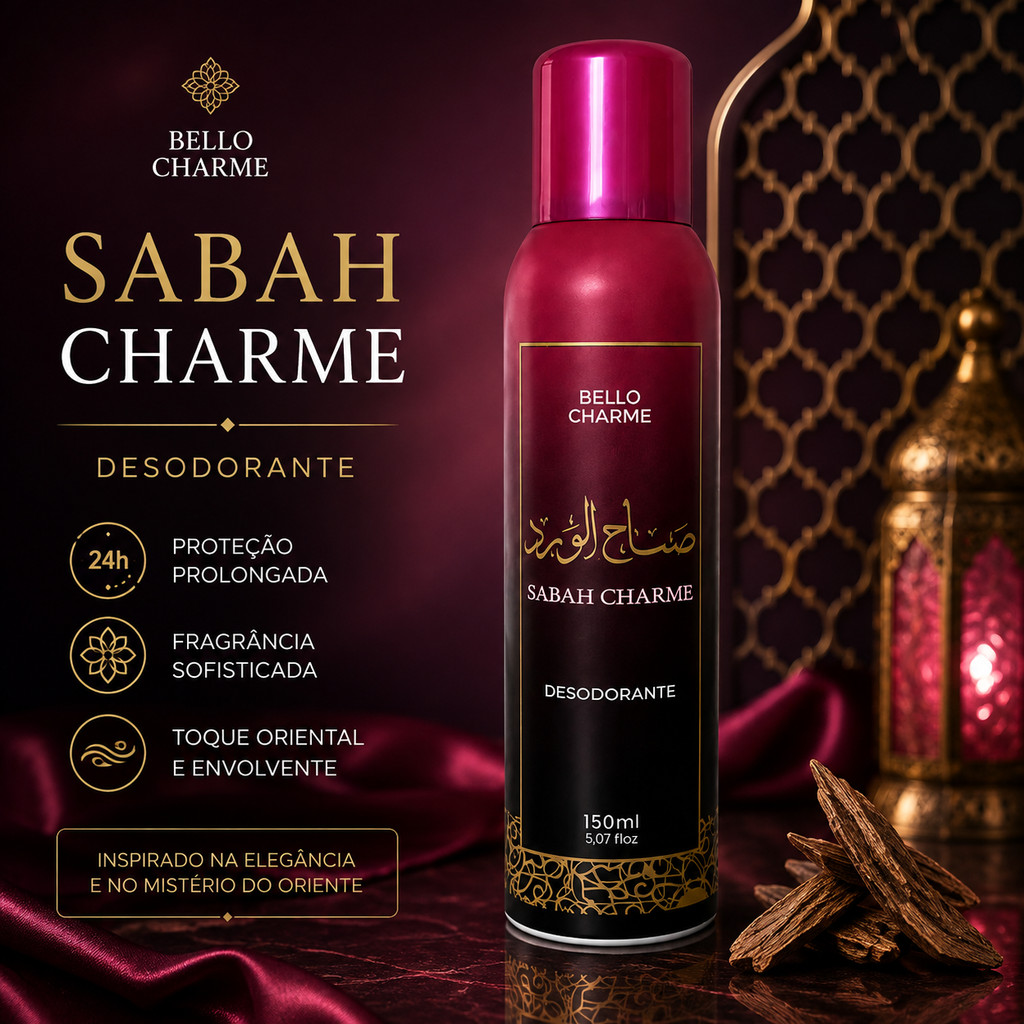 Desodorante Sabah Bello Charme 150ml Perfumaria Árabe