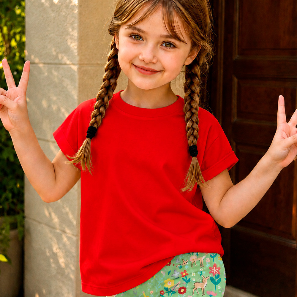 Camiseta Blusa Infantil Premium 100% Algodão Penteado Menino Menina Gola Redonda Básica Casual Manga Curta