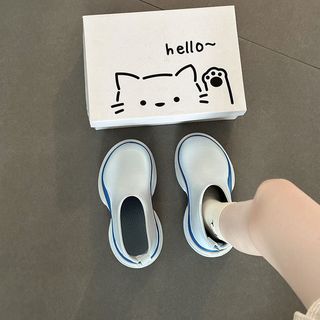 Botas de chuva impermeáveis de sola grossa para primavera e verão, calçado de cano curto para uso adulto, chinelos que a