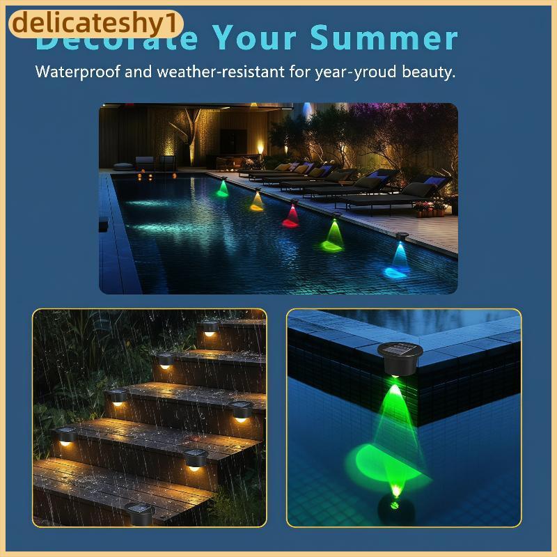 DELIC Solar LED Luzes Luz De Jardim Ao Ar Livre Para Escadas Lâmpada De Passo À Prova D'água BR