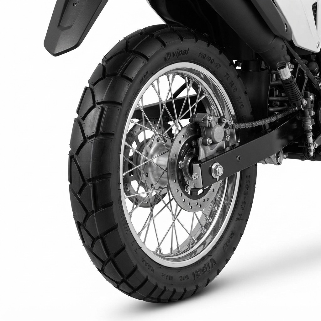 Pneu Moto Vipal 120/80-18 TRAIL TR400 Traseiro XT 250 Lander Tenere XRE 300 XR 250 Tornado Uso Com Câmara — imagem 2 de 2