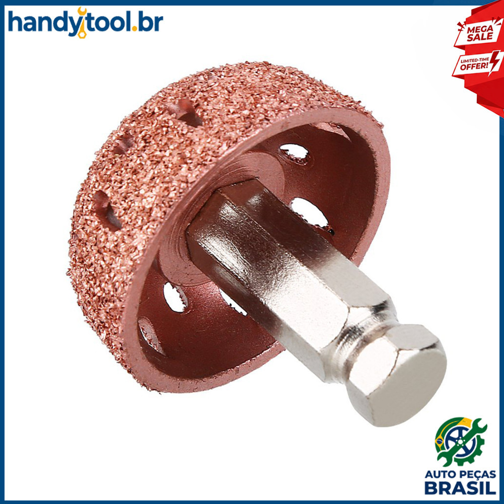 handtool.br Roda de polimento de pneu com haste de ligação Grão grosso de liga de tungstênio para retificação de reparo