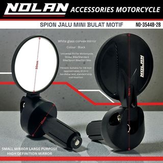 NOLAN Espelho Completo De Barra De Liga De Alumínio MINI Redondo UNIVERSAL Para Todos Os Guidãos De Motocicleta Reino Un