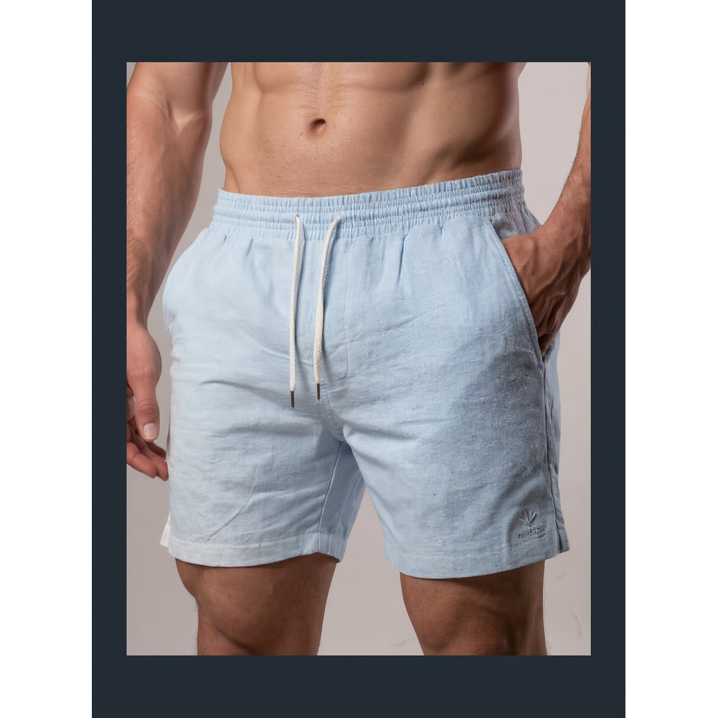 Kit 2 Bermudas Masculinas Linho Elastano Praiana Confortável Verão — Coisas da Jô