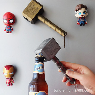 Criativo thor martelo abridor de garrafa martelo exclusivo abridor de garrafa de cerveja abridor de garrafa necessidades