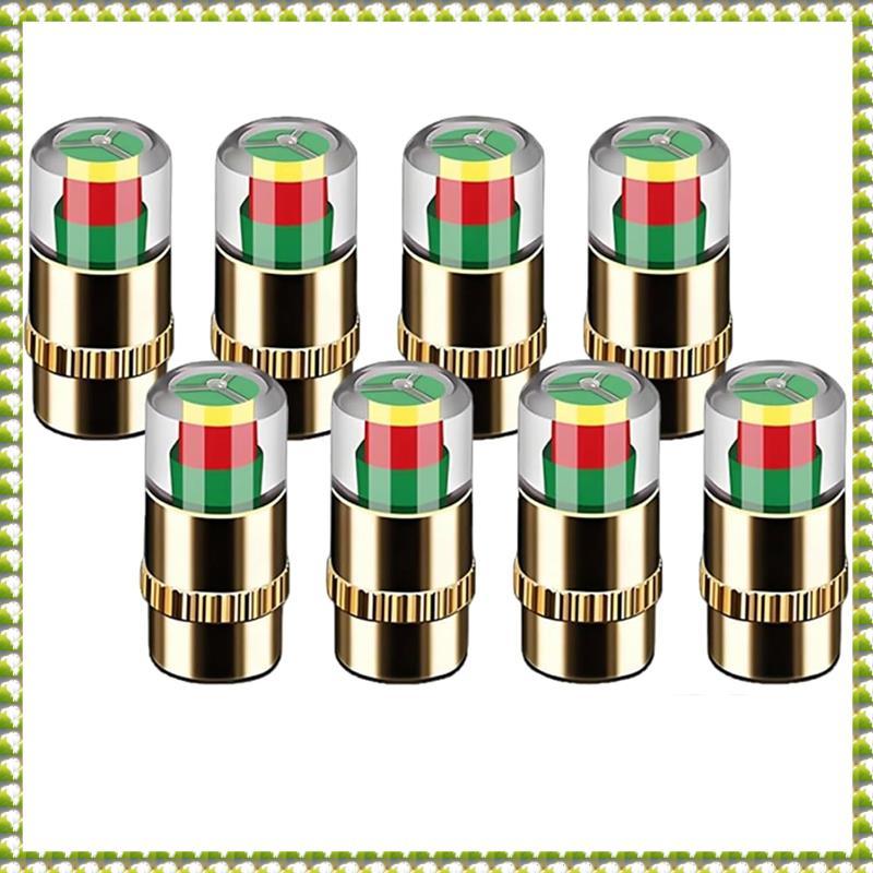 (Oflw) 8 Peças Tampas Da Haste Válvula Do Monitor De Pressão Dos Pneus , 36 PSI 2.4Bar , Alerta De 3 Cores De Leitura Fá