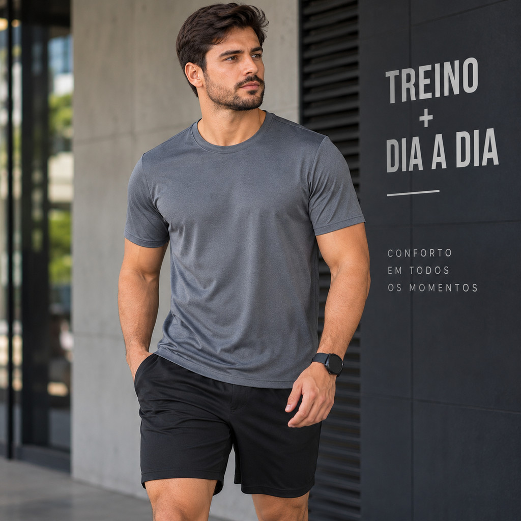 Camiseta Masculina Dry Fit Basica Respiravel Confortavel Treino Academia Esportes Corrida