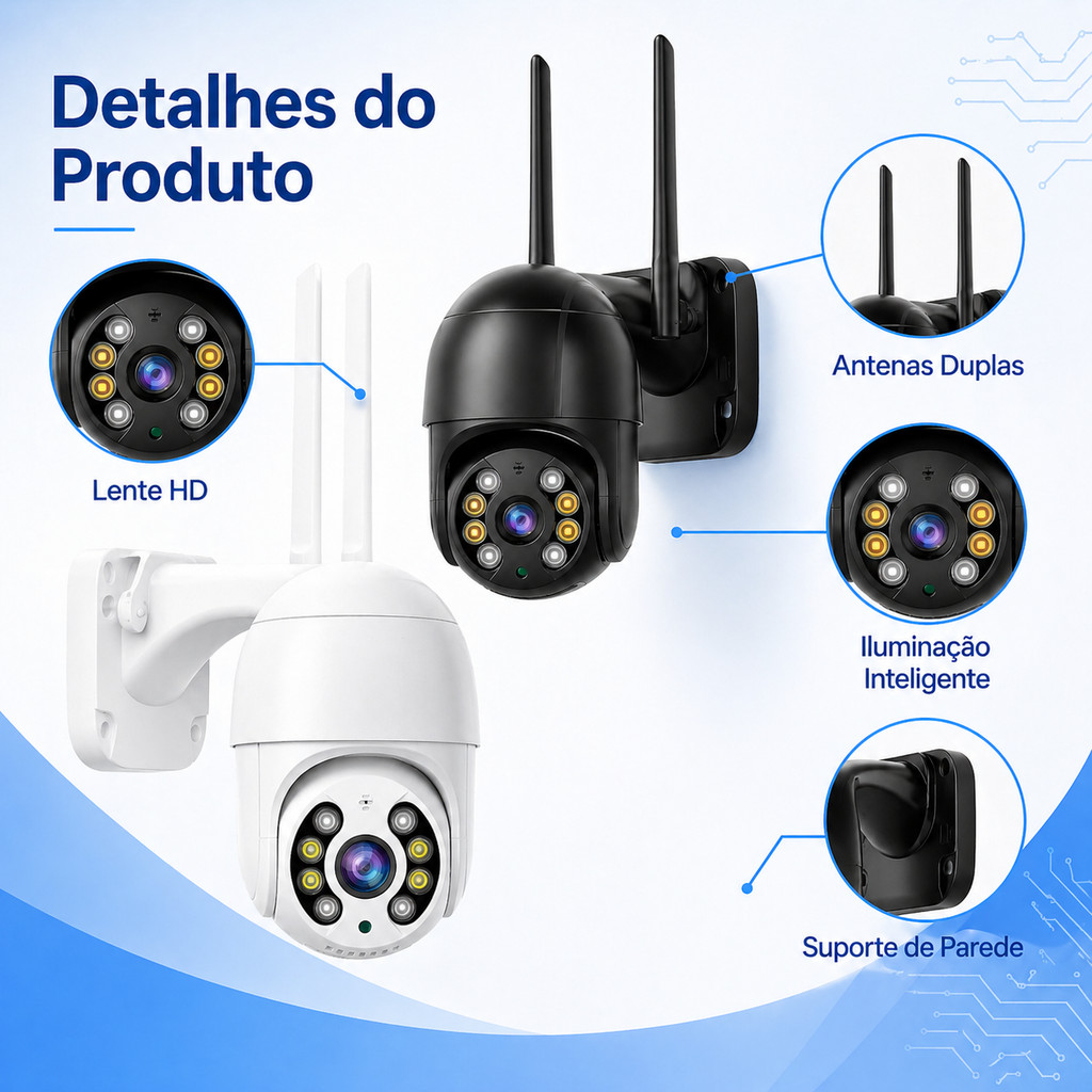 Câmera Externa IP WiFi HD Prova D’Água Infravermelho Segurança Monitoramento Yoosee — imagem 2 de 2