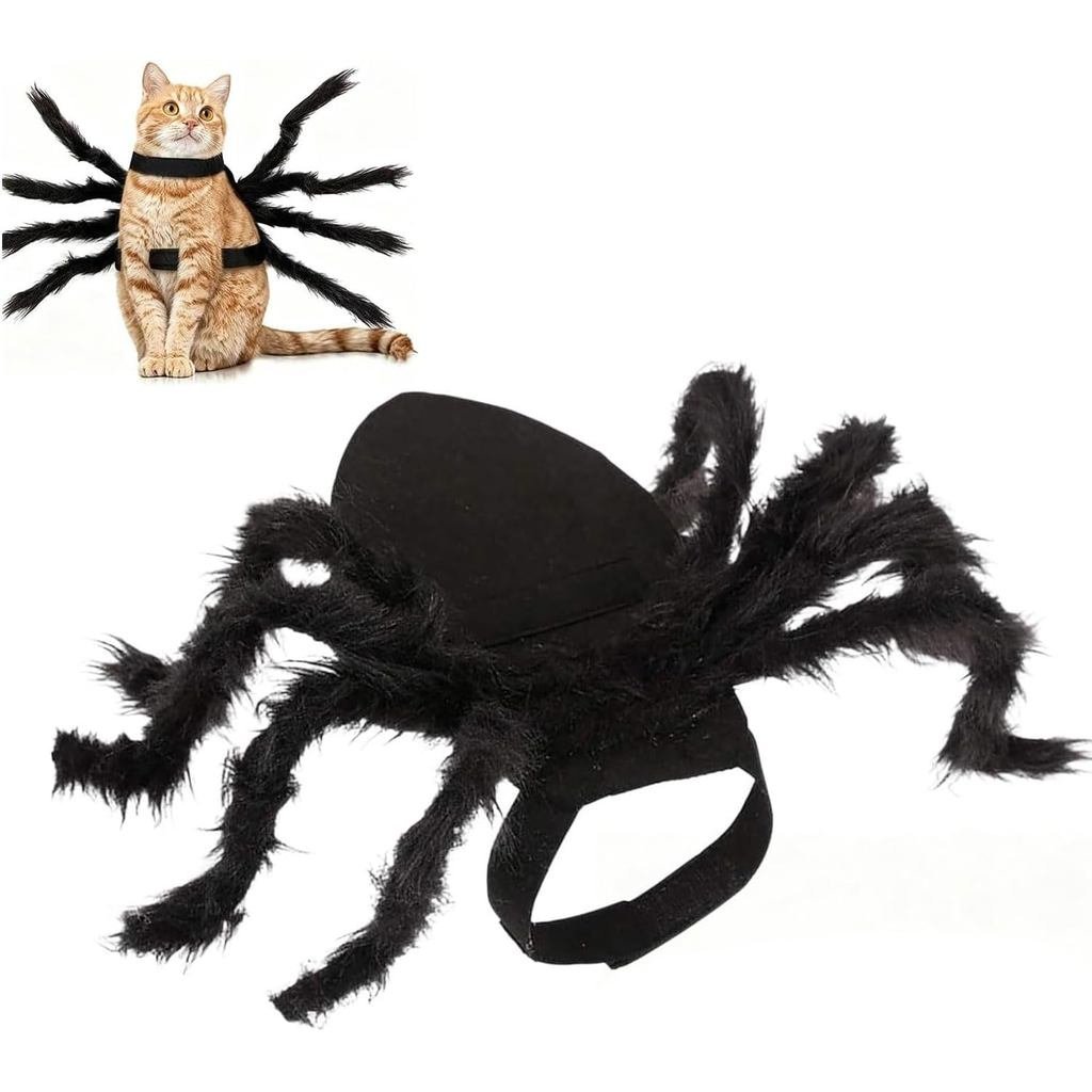 Fantasia de aranha para Halloween, para cães e gatos, roupa de cosplay para animais de estimação, fantasia de aranha par