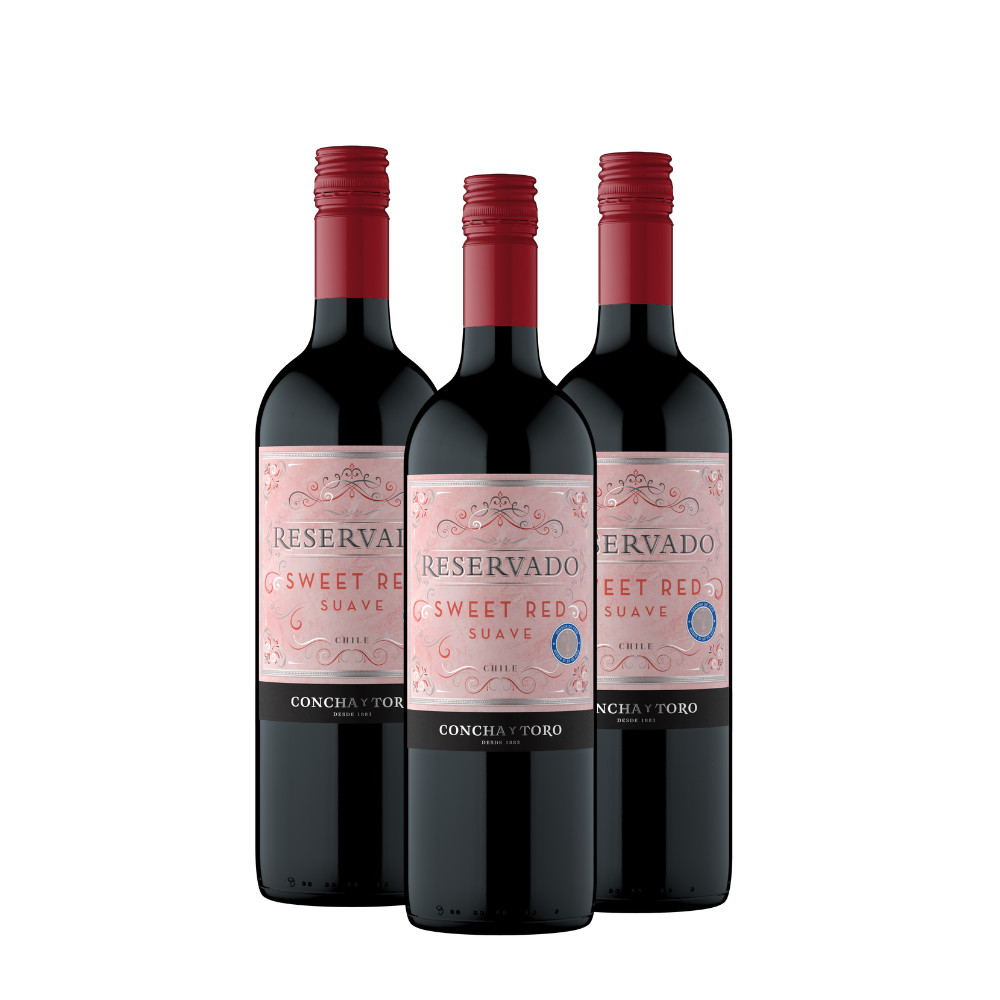 Vinho Chileno Reservado Sweet Red 750ml - 3 Unidades