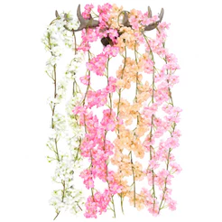 Corrente de Cerejeira Artificial 180cm - 135 Flores, Trepadeira para Decoração de Parede, Festa e Casamento