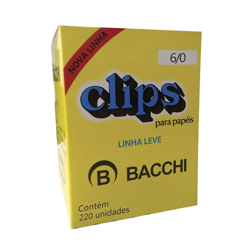 Clips galvanizado NR 6/0 com 220 unidades Bacchi