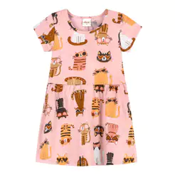 Vestido Curto Infantil Menina Lúdico Elian Rosa