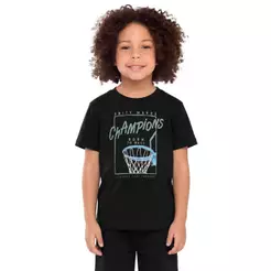 Camiseta Infantil Menino Champions Elian Preto