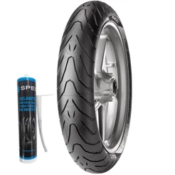 PNEU DIANTEIRO 120/70ZR-17 ANGEL ST USO SEM CAMARA BANDIT CBR 1000 RR FIRBLADE FAZER FZ-6 + SELANTE SPEC 300ML