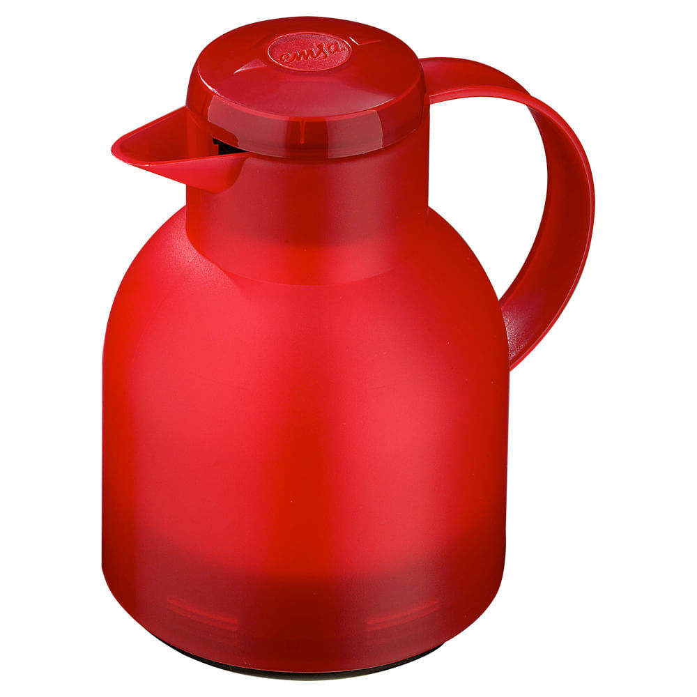 Garrafa Térmica de 1 Litro Quick Press Samba Emsa Vermelha
