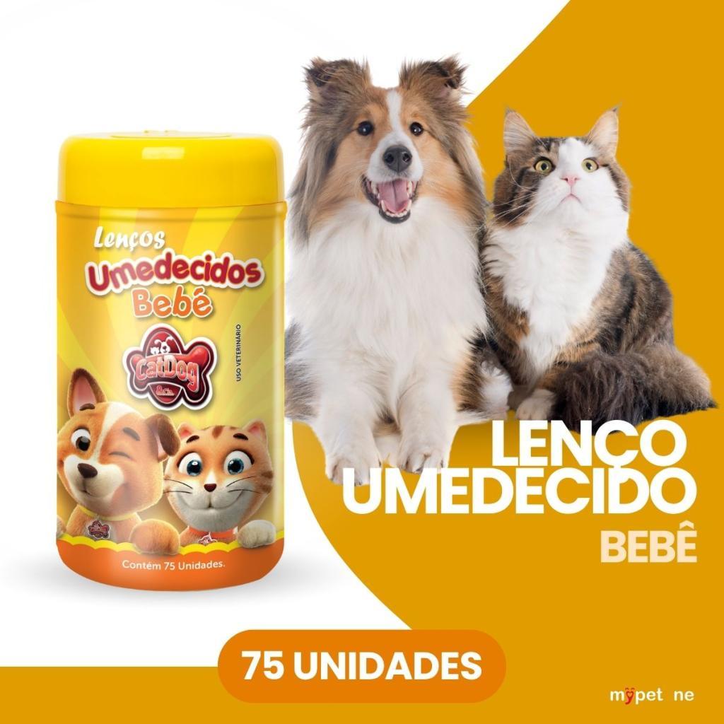 Lenço Umedecido Bebê Para Cães e Gatos 75 Unidades CatDog — imagem 2 de 2