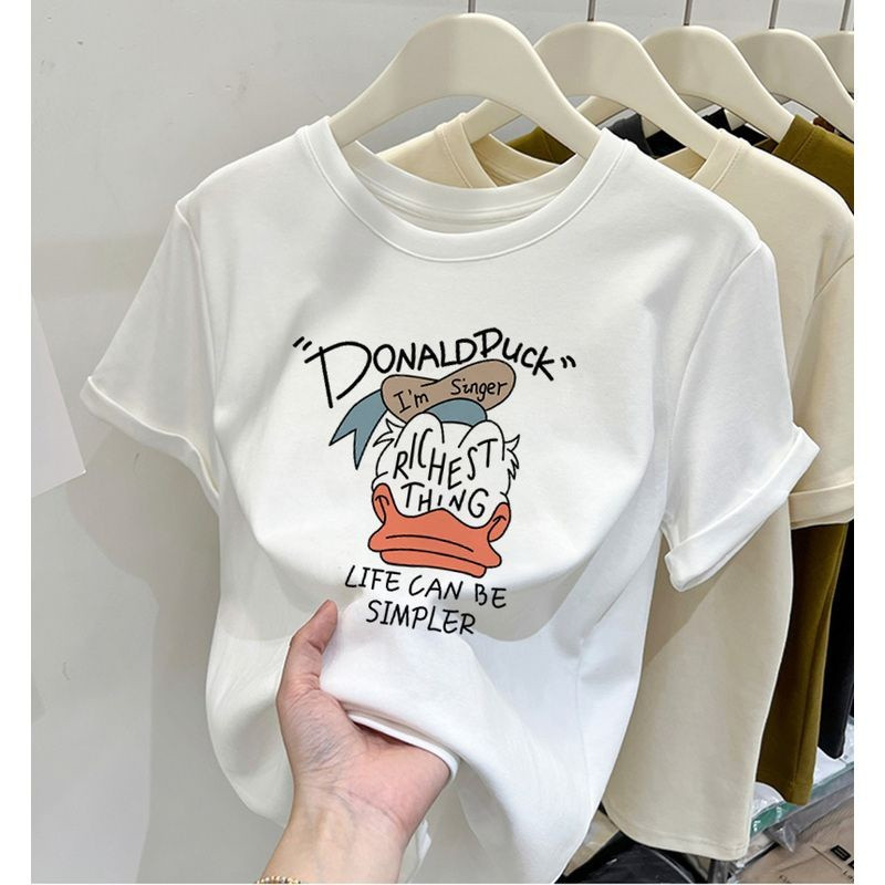 [Camiseta Premium Algodão Puro]LA Plus Size Unissex-Oversized Confortável Estilo Casual Camiseta Tecido Respirável#F3669