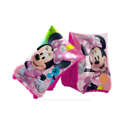 Boia De Braço Infantil Inflável Minnie Piscina 1 Par 23x14cm Até 20kg Etitoys