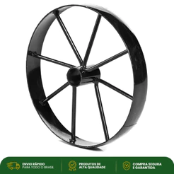 Roda De Ferro Betoneira 400L 34cm Cubo 43mm Metalpama BM400 Chapa 3mm