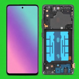 Kit Tela Display Frontal Com Aro Preto Samsung Galaxy A51 A515 Lcd Touch Completo Peça Original Testada Envio Rápido