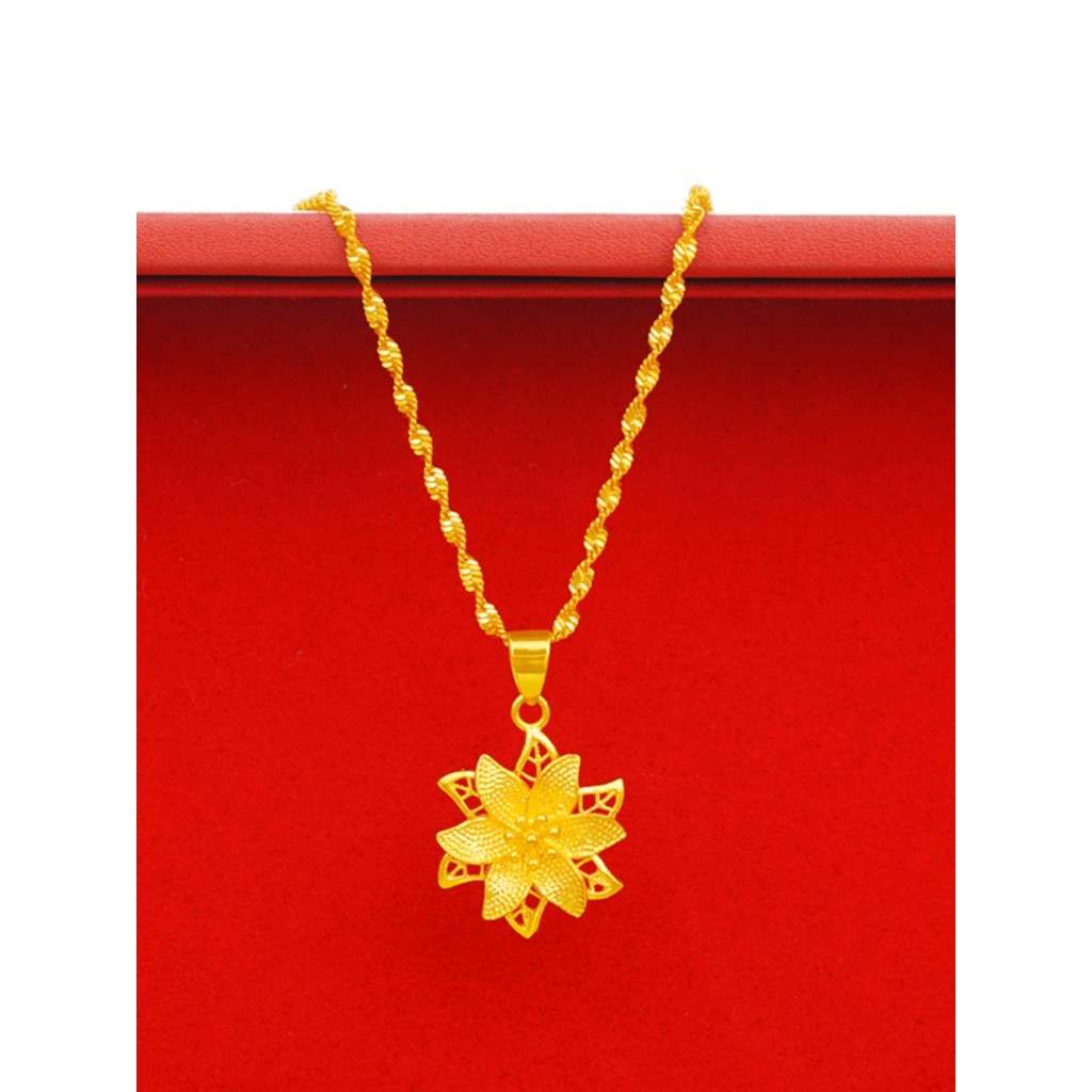 Areia ouro pingente colar feminino simulação cor de ouro Euro moeda banhado a ouro flor pingente clavícula colar longo n