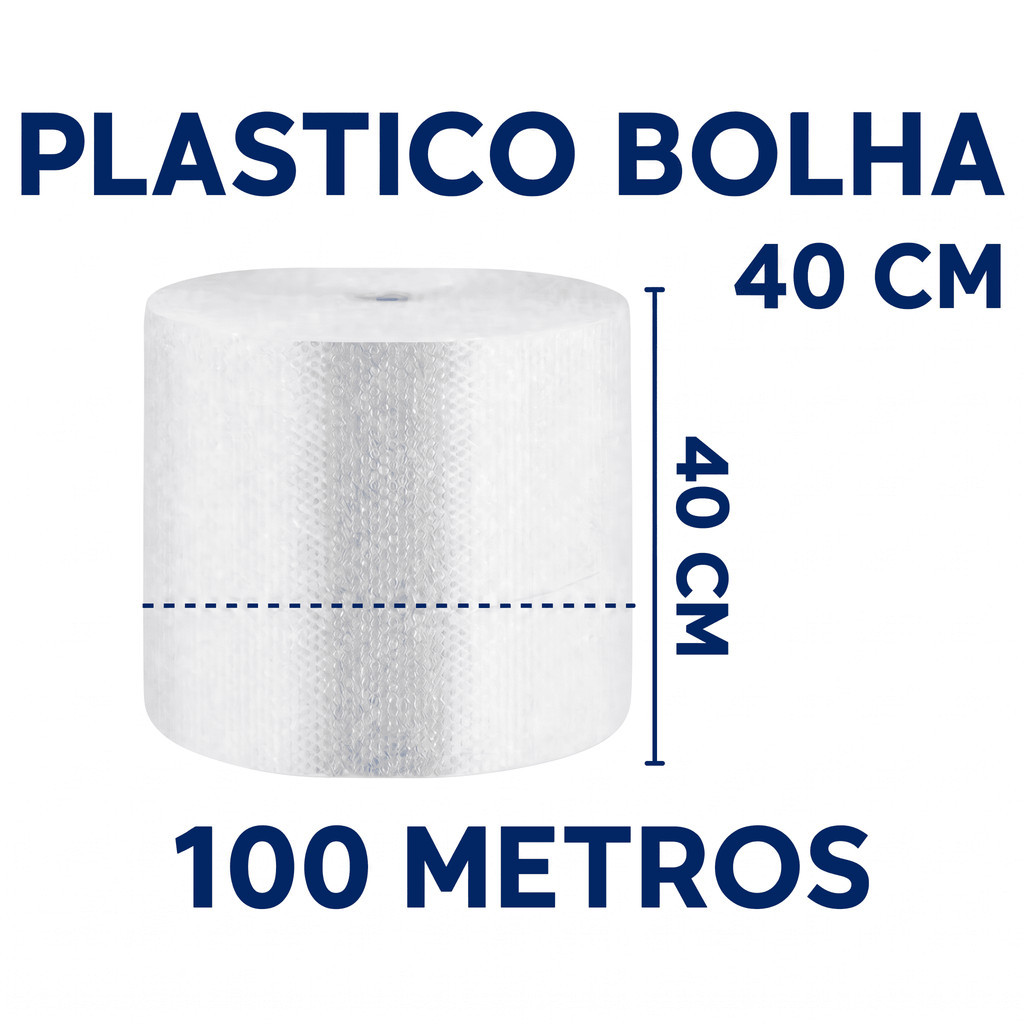 Plastico Bolha -  Bobina 40 Cm X 100 M 25 Micras papel bolha filme bolha