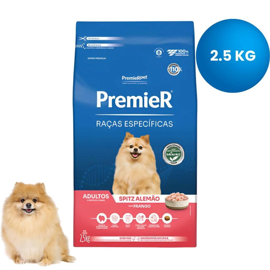Ração Premier Cães Spitz Alemão/Lulu Adulto Frango 2,5kg