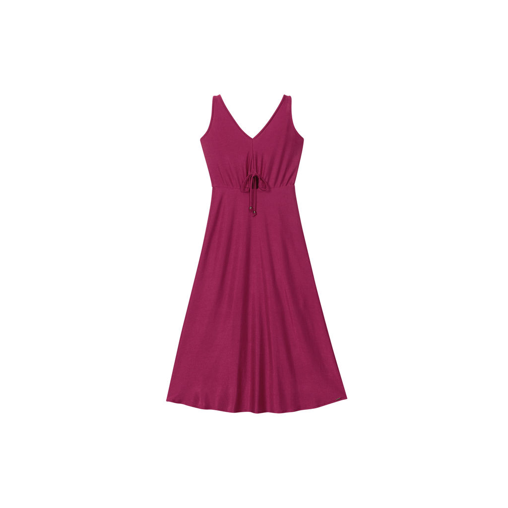 Vestido Feminino Alça Ajustável Marialícia Rosa · foto 2