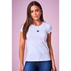 Camiseta Feminina Silk Logo Planet Girls Branco